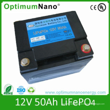 Batería de 12V 50ah LiFePO4 usada para UPS, energía trasera